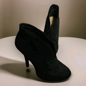 Y2K Vtg APT9 High Stiletto Heel Ankle Boot Indie Sleeze Clubwear Size 7.5M Black